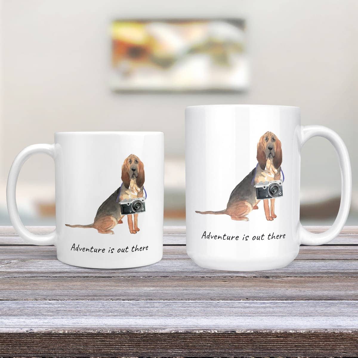 Adventure is out there BloodHound dog mug (Illustrated collection) 4 Adventure is out there BloodHound dog mug (Illustrated collection) - Image 2