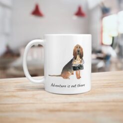 Adventure is out there BloodHound dog mug (Illustrated collection) 14 adventure is out there dog mug bloodhound handle left kitchen