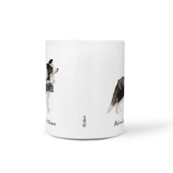 Adventure is out there Border Collie dog mug (Illustrated collection) 16 adventure is out there dog mug border collie front view white