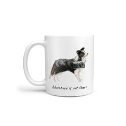 Adventure is out there Border Collie dog mug (Illustrated collection)
