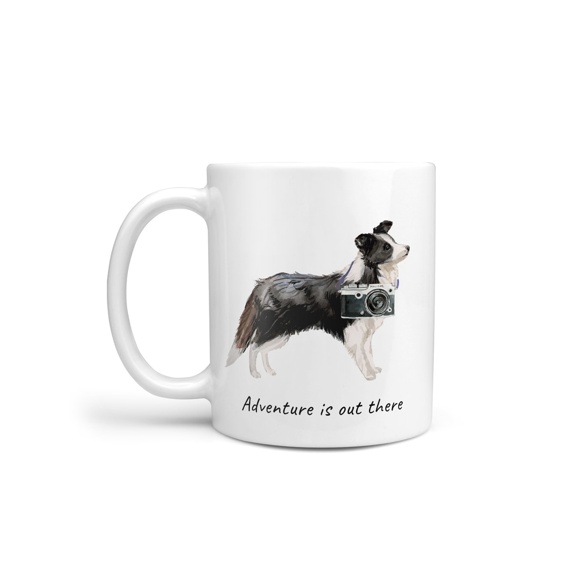 Adventure is out there Border Collie dog mug (Illustrated collection) 3 Adventure is out there Border Collie dog mug (Illustrated collection)