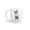Adventure is out there Boston Terrier dog mug (Illustrated collection) 1 adventure is out there dog mug boston terrier handle left white