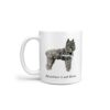 adventure is out there dog mug bouvier des flandres handle left white