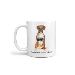Adventure is out there Boxer dog mug (Illustrated collection)