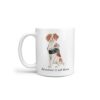 Adventure is out there Brittany dog mug (Illustrated collection) 1 adventure is out there dog mug brittany handle left white