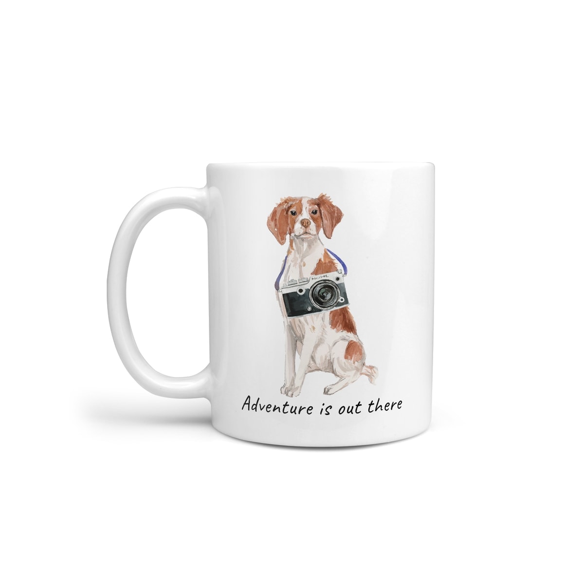 Adventure is out there Brittany dog mug (Illustrated collection) 3 Adventure is out there Brittany dog mug (Illustrated collection)