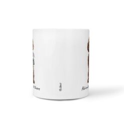 adventure is out there dog mug brown cockapoo front view white