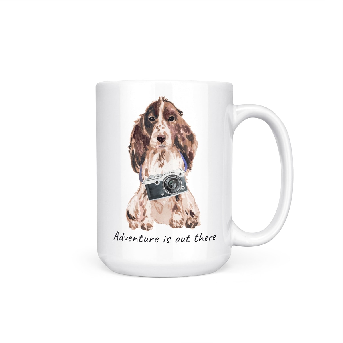 Adventure is out there Brown Cocker Spaniel dog mug (Illustrated collection) 7 Adventure is out there Brown Cocker Spaniel dog mug (Illustrated collection) - Image 5