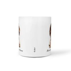 Adventure is out there Brown Cocker Spaniel dog mug (Illustrated collection) 16 adventure is out there dog mug brown cocker spaniel front view white