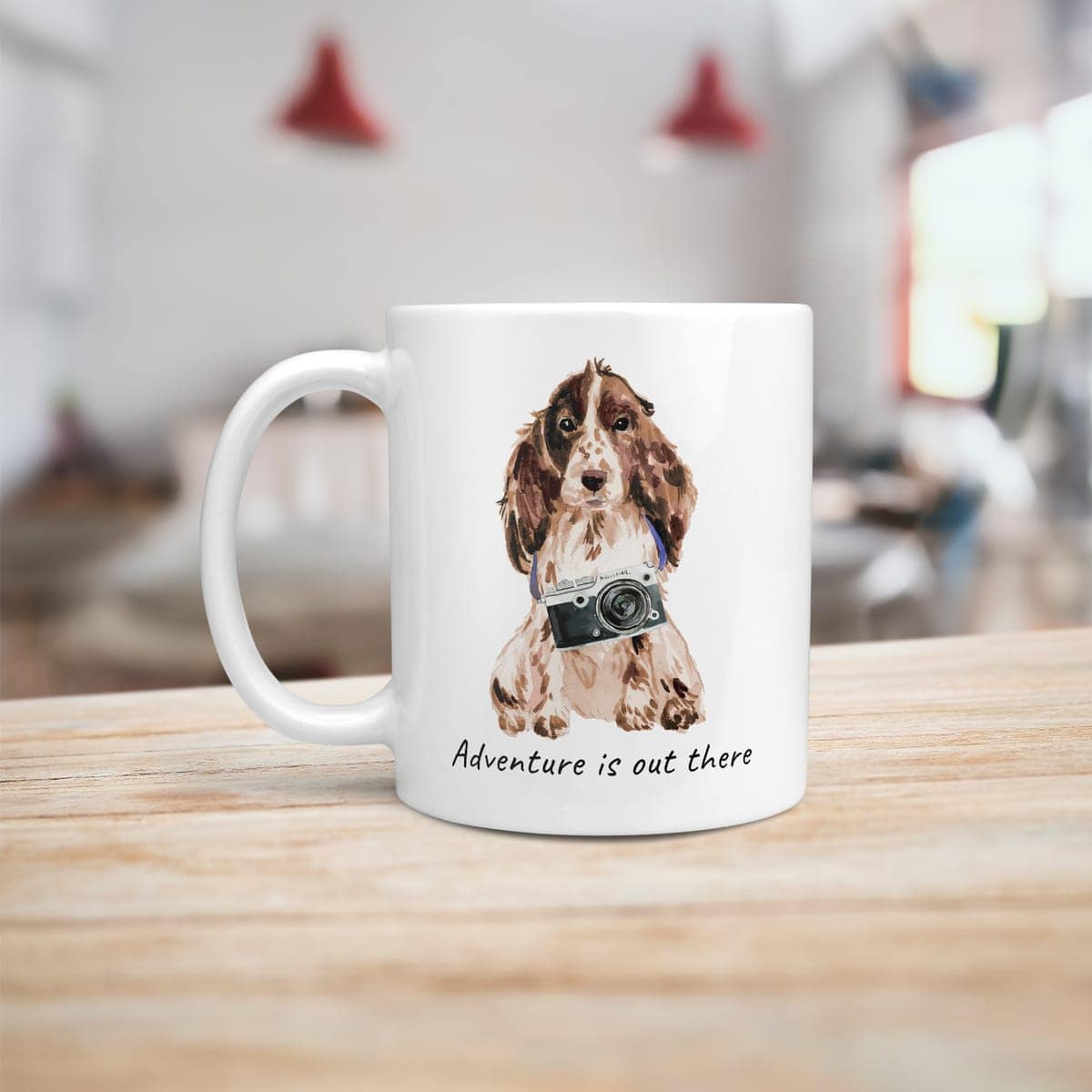 Adventure is out there Brown Cocker Spaniel dog mug (Illustrated collection) 6 Adventure is out there Brown Cocker Spaniel dog mug (Illustrated collection) - Image 4