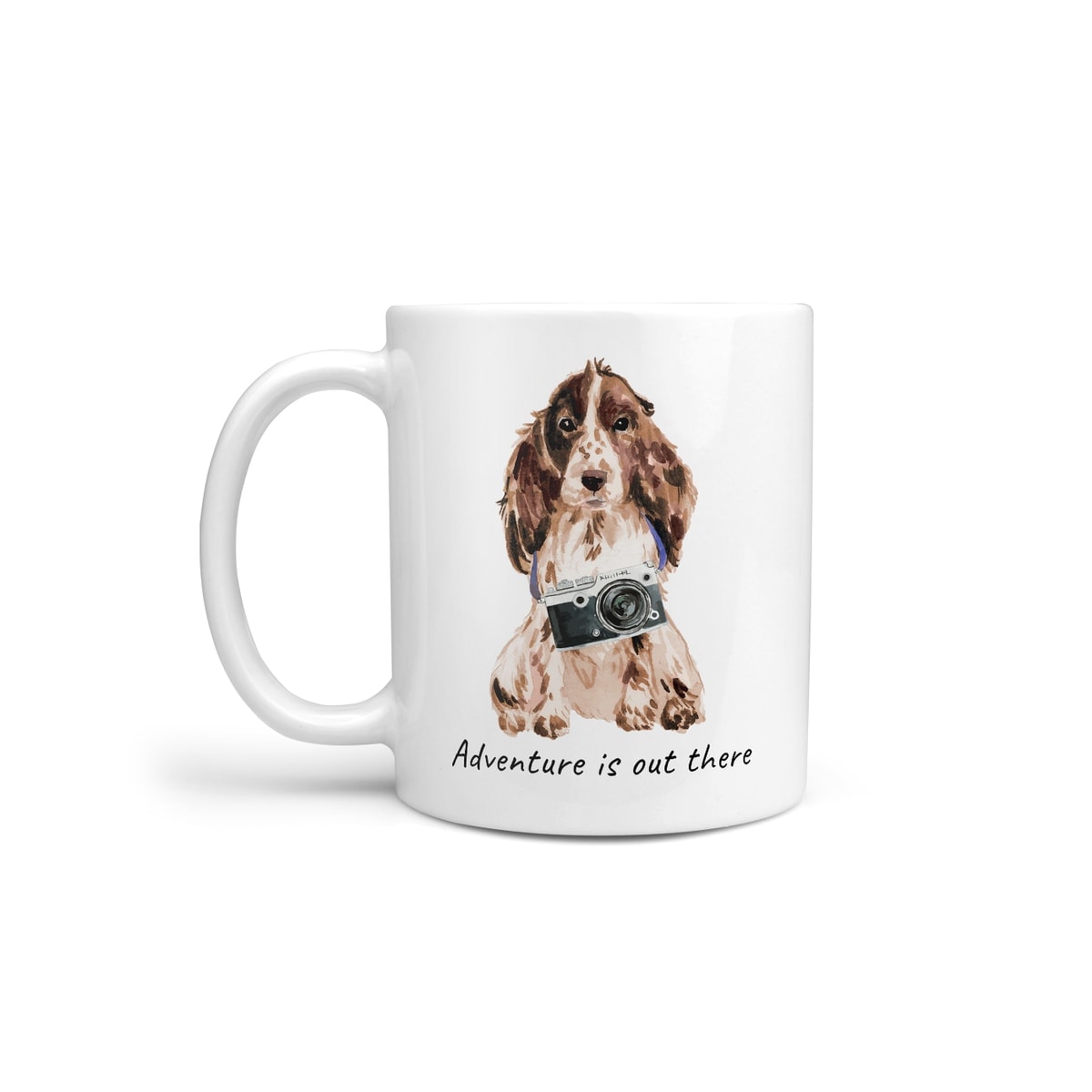 Adventure is out there Brown Cocker Spaniel dog mug (Illustrated collection) 3 Adventure is out there Brown Cocker Spaniel dog mug (Illustrated collection)