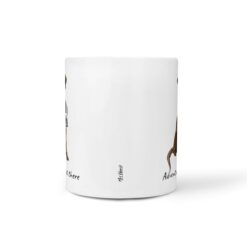 Adventure is out there Brown Labrador retriever dog mug (Illustrated collection) 16 adventure is out there dog mug brown labrador retriever front view white