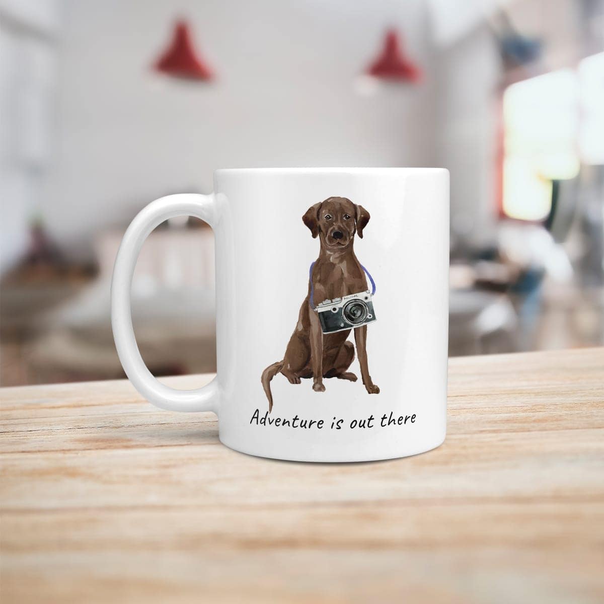 Adventure is out there Brown Labrador retriever dog mug (Illustrated collection) 6 Adventure is out there Brown Labrador retriever dog mug (Illustrated collection) - Image 4