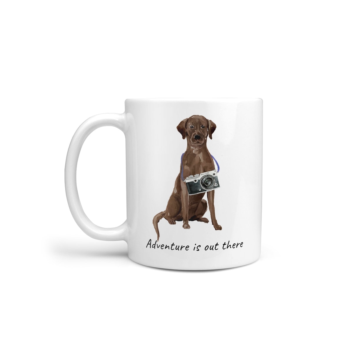 Adventure is out there Brown Labrador retriever dog mug (Illustrated collection) 3 Adventure is out there Brown Labrador retriever dog mug (Illustrated collection)