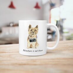 Adventure is out there Cairn Terrier dog mug (Illustrated collection) 18 adventure is out there dog mug cairn terrier handle right kitchen