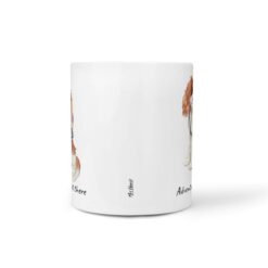 Adventure is out there Cavalier King Charles Spaniel dog mug (Illustrated collection) 16 adventure is out there dog mug cavalier king charles spaniel front view white