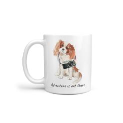Adventure is out there Cavalier King Charles Spaniel dog mug (Illustrated collection)