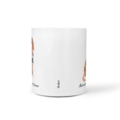 Adventure is out there Cavapoo dog mug (Illustrated collection) 16 adventure is out there dog mug cavapoo front view white
