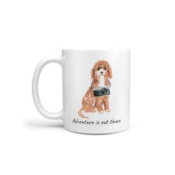 Adventure is out there Cavapoo dog mug (Illustrated collection)