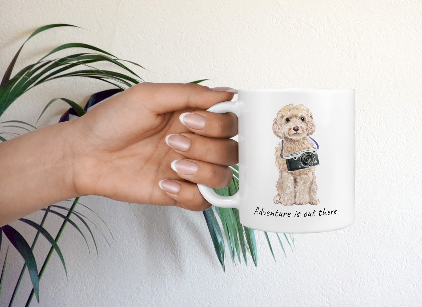 Adventure is out there Champagne cockapoo dog mug (Illustrated collection) 9 Adventure is out there Champagne cockapoo dog mug (Illustrated collection) - Image 7