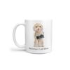 adventure is out there dog mug champagne cockapoo handle left white