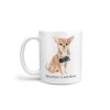 Adventure is out there Chihuahua dog mug (Illustrated collection) 2 adventure is out there dog mug chihuahua handle left white