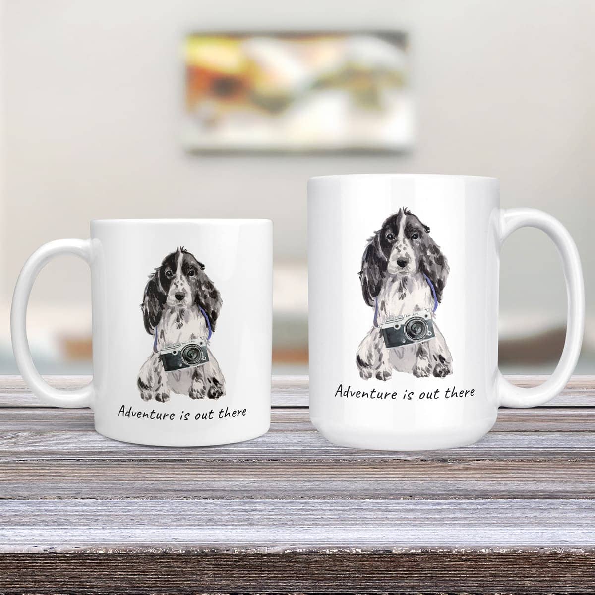 Adventure is out there Cocker Spaniel dog mug (Illustrated collection) 4 Adventure is out there Cocker Spaniel dog mug (Illustrated collection) - Image 2