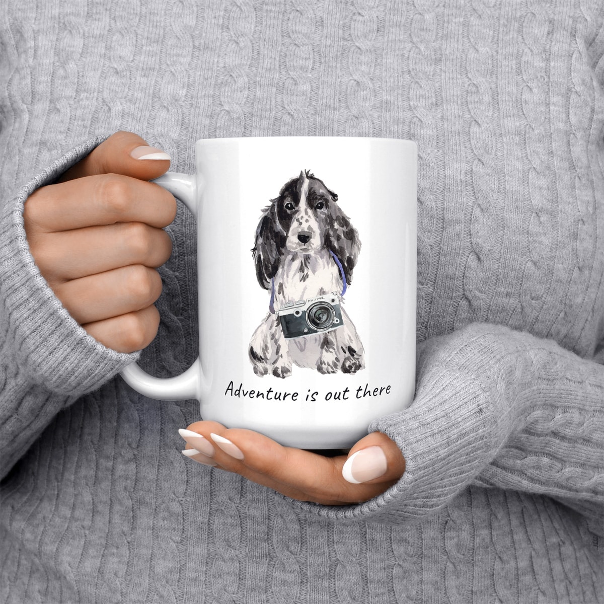 Adventure is out there Cocker Spaniel dog mug (Illustrated collection) 5 Adventure is out there Cocker Spaniel dog mug (Illustrated collection) - Image 3