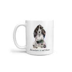 Adventure is out there Cocker Spaniel dog mug (Illustrated collection)