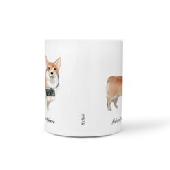Adventure is out there Corgi dog mug (Illustrated collection) 16 adventure is out there dog mug corgi front view white