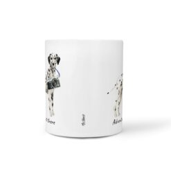 adventure is out there dog mug dalmatian front view white