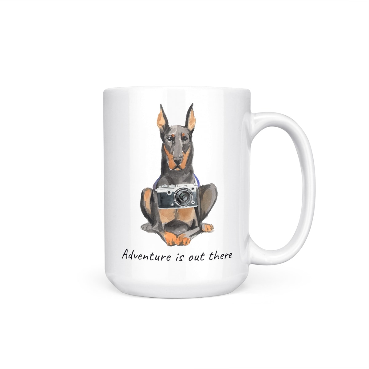 Adventure is out there Doberman dog mug (Illustrated collection) 7 Adventure is out there Doberman dog mug (Illustrated collection) - Image 5