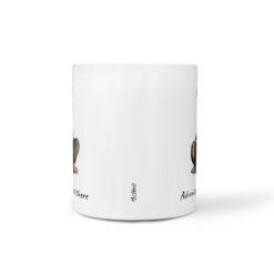 Adventure is out there Doberman dog mug (Illustrated collection) 16 adventure is out there dog mug doberman front view white