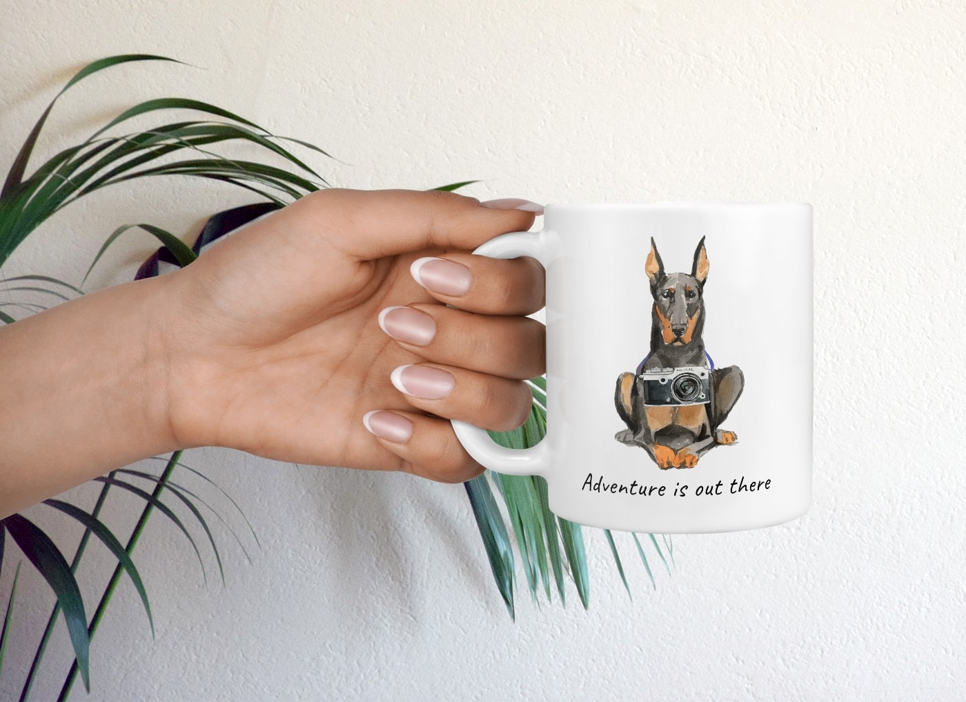 Adventure is out there Doberman dog mug (Illustrated collection) 9 Adventure is out there Doberman dog mug (Illustrated collection) - Image 7