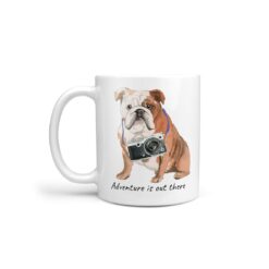 Adventure is out there English Bulldog dog mug (Illustrated collection)