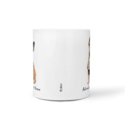 Adventure is out there French Bulldog dog mug (Illustrated collection) 16 adventure is out there dog mug french bulldog front view white