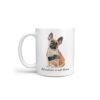 Adventure is out there French Bulldog dog mug (Illustrated collection) 1 adventure is out there dog mug french bulldog handle left white