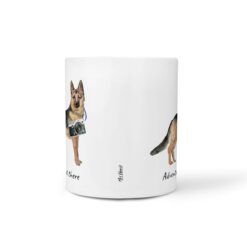 Adventure is out there German Shepherd dog mug (Illustrated collection) 16 adventure is out there dog mug german shepherd front view white