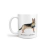 Adventure is out there German Shepherd dog mug (Illustrated collection) 1 adventure is out there dog mug german shepherd handle left white