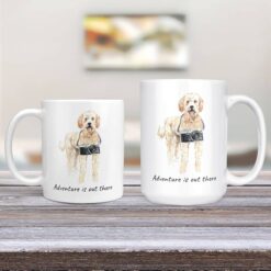 adventure is out there dog mug golden doodle 11oz and 15oz comparison tv room