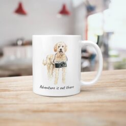 adventure is out there dog mug golden doodle handle right kitchen