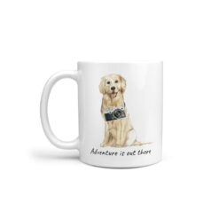 Adventure is out there Golden Retriever dog mug (Illustrated collection)