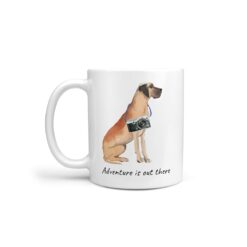 Adventure is out there Great Dane dog mug (Illustrated collection)