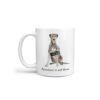 adventure is out there dog mug irish wolf hound handle left white