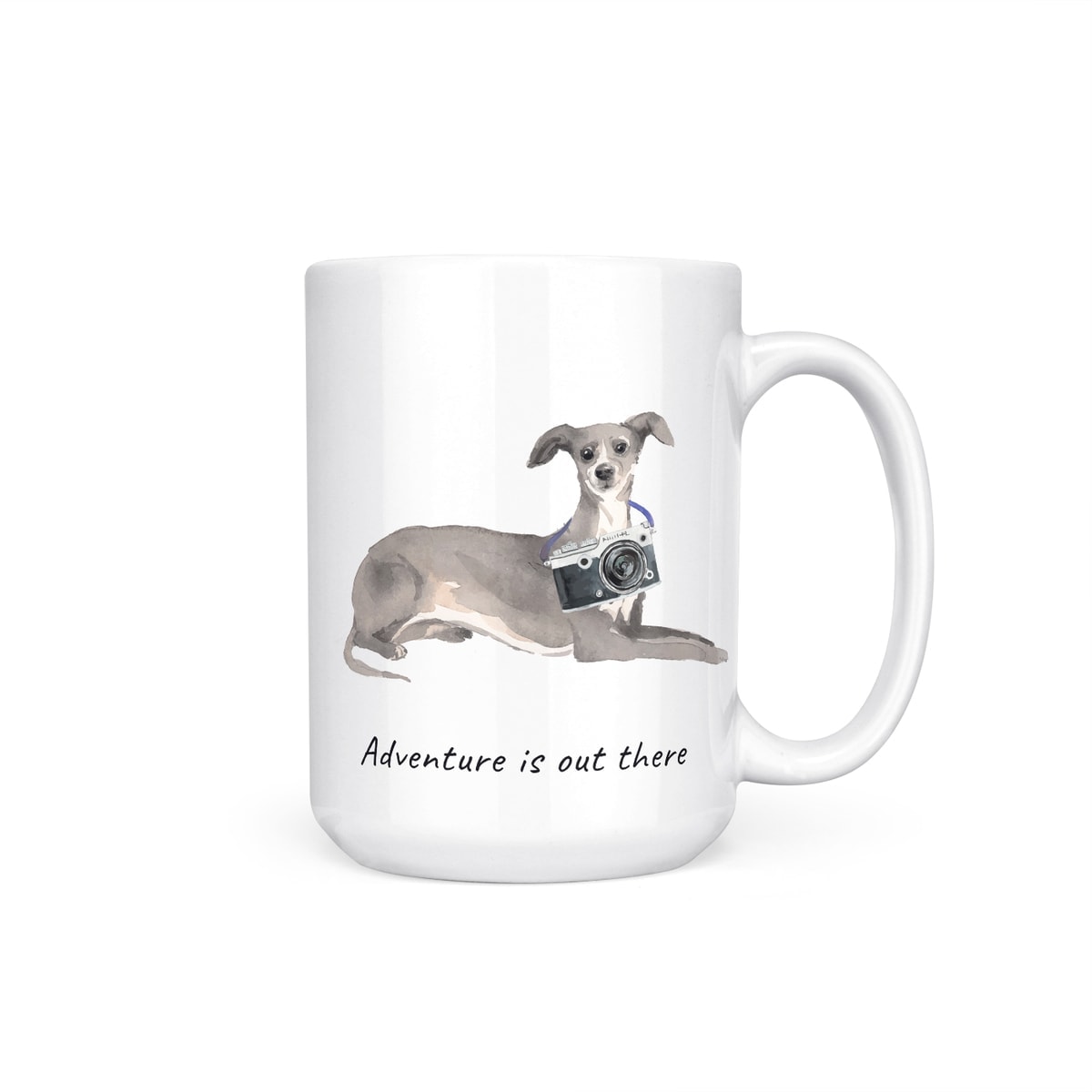 Adventure is out there Italian greyhound dog mug (Illustrated collection) 7 Adventure is out there Italian greyhound dog mug (Illustrated collection) - Image 5