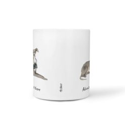 Adventure is out there Italian greyhound dog mug (Illustrated collection) 16 adventure is out there dog mug italian greyhound front view white