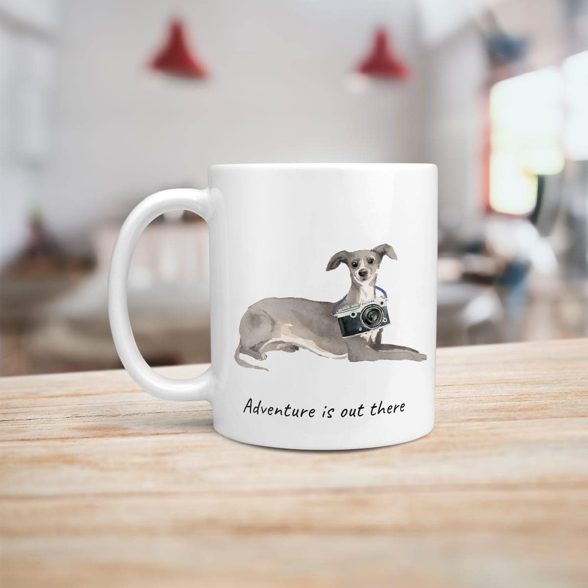 Adventure is out there Italian greyhound dog mug (Illustrated collection) 6 Adventure is out there Italian greyhound dog mug (Illustrated collection) - Image 4