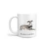 Adventure is out there Italian greyhound dog mug (Illustrated collection) 2 adventure is out there dog mug italian greyhound handle left white