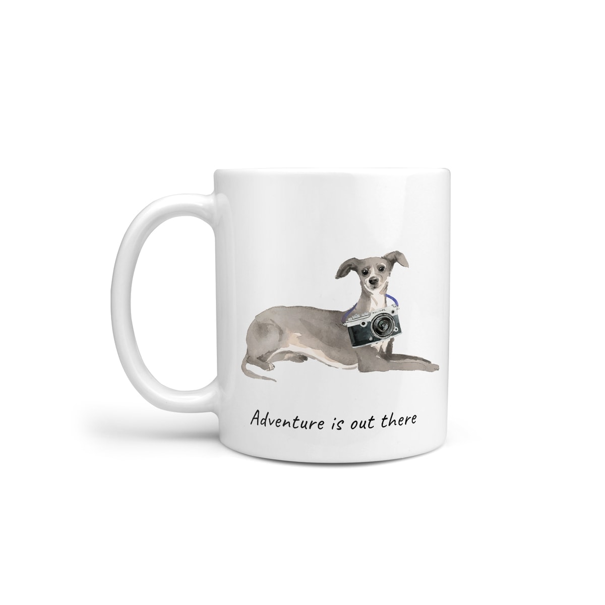 Adventure is out there Italian greyhound dog mug (Illustrated collection) 3 Adventure is out there Italian greyhound dog mug (Illustrated collection)