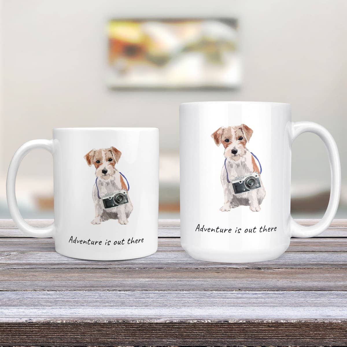 Adventure is out there Jack Russell dog mug (Illustrated collection) 4 Adventure is out there Jack Russell dog mug (Illustrated collection) - Image 2